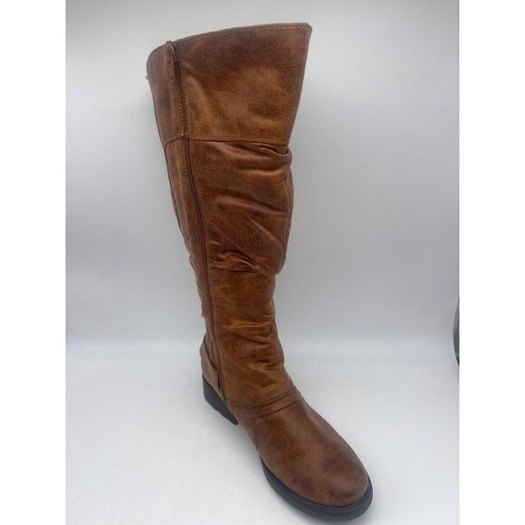 Baretraps Sheridan Brown Knee High Ruched Boots Size 8.5 - Picture 2 of 11